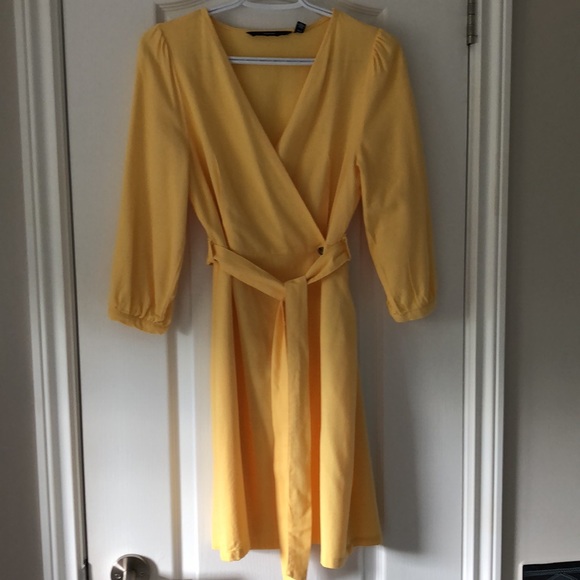 Wrap cotton dress with self-tie belt - Picture 5 of 8